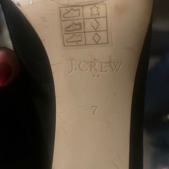 J.Crew Olive Suede Black Sz 7 Pumps - Picture 7 of 7
